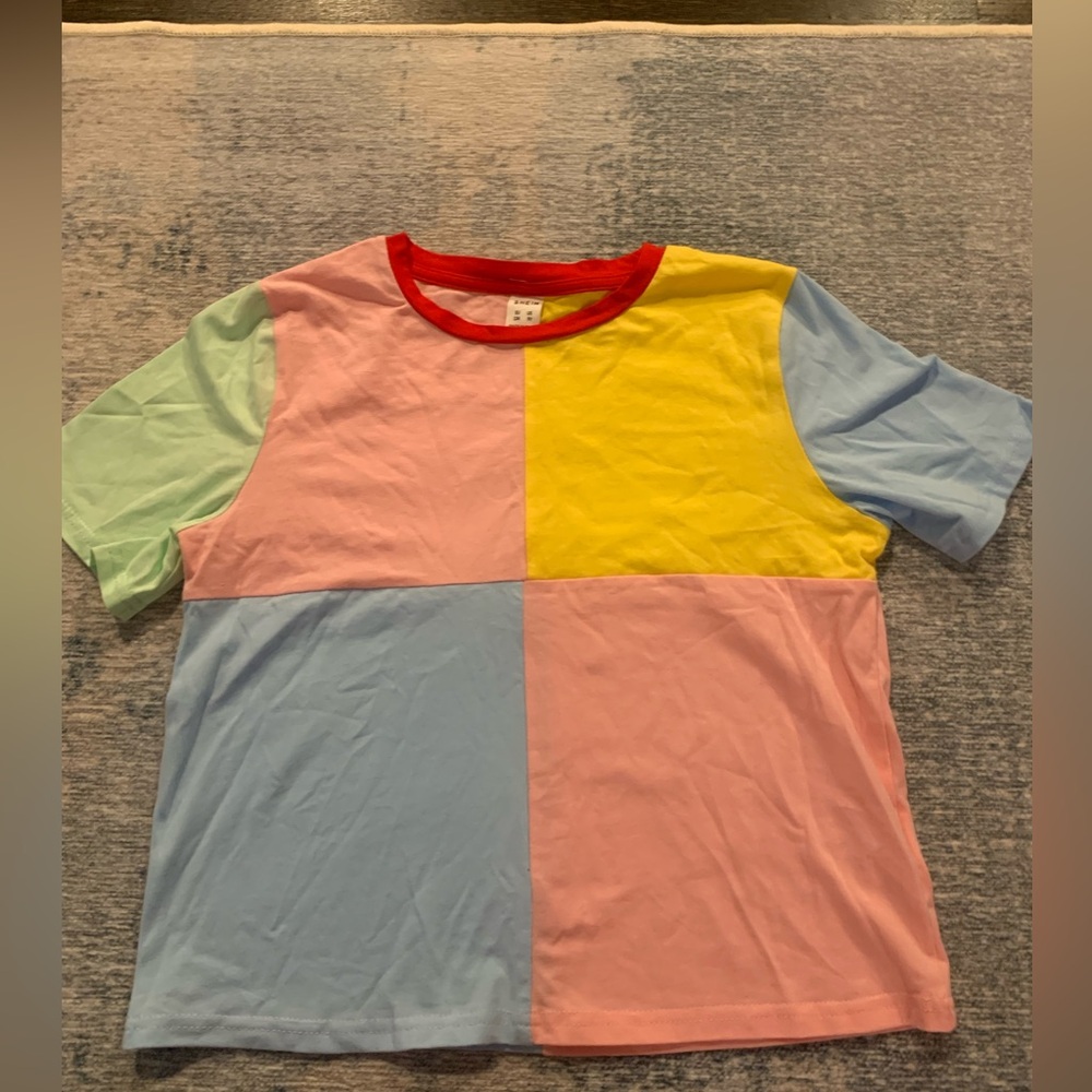 Girls color block shirt